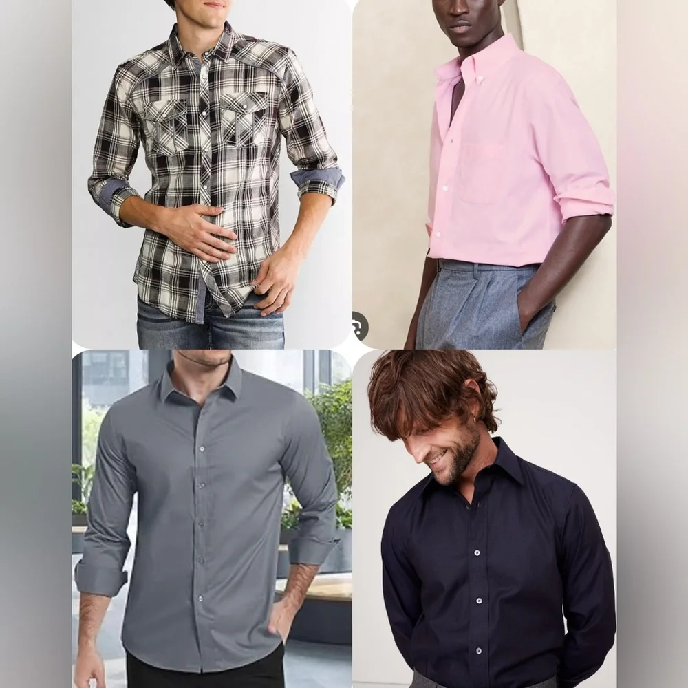 4PC Shirt Slim fit Banana Dress Shirts